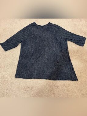 J.Jill Pure Jill Hemp and Organic Cotton 3/4 Sleeve Striped Tunic